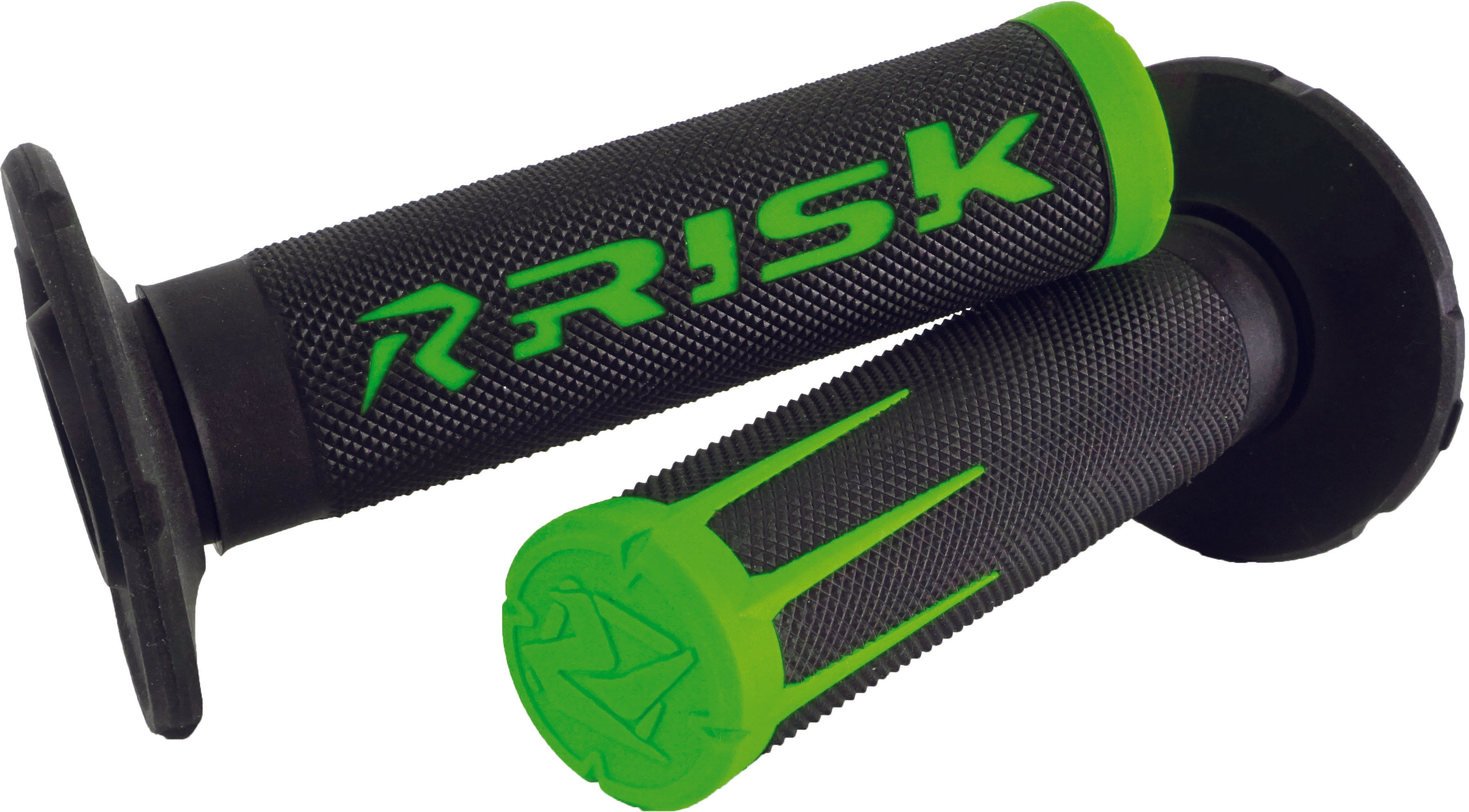 RISK RACING, RISK RACING FUSION 2.0 MOTORCYCLE GRIPS GREEN 00286